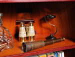 Gimbaled Compass on brass stand — view 4