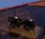 Folding Binocular in wood box — view 2