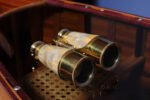 Binocular w MOP overlay in wood box — view 2