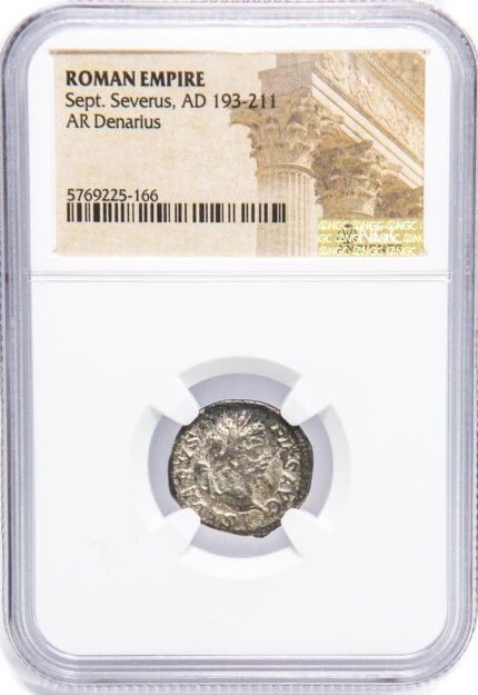 Roman Silver Denarius of Septimius Severus (AD 193-211) NGC(LG)