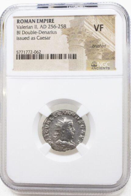 Roman Silver ANT of Valerian II NGC(VF)